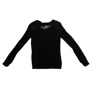 Awake Couture Long Sleeve Black Sequin Shirt Kids Size Medium